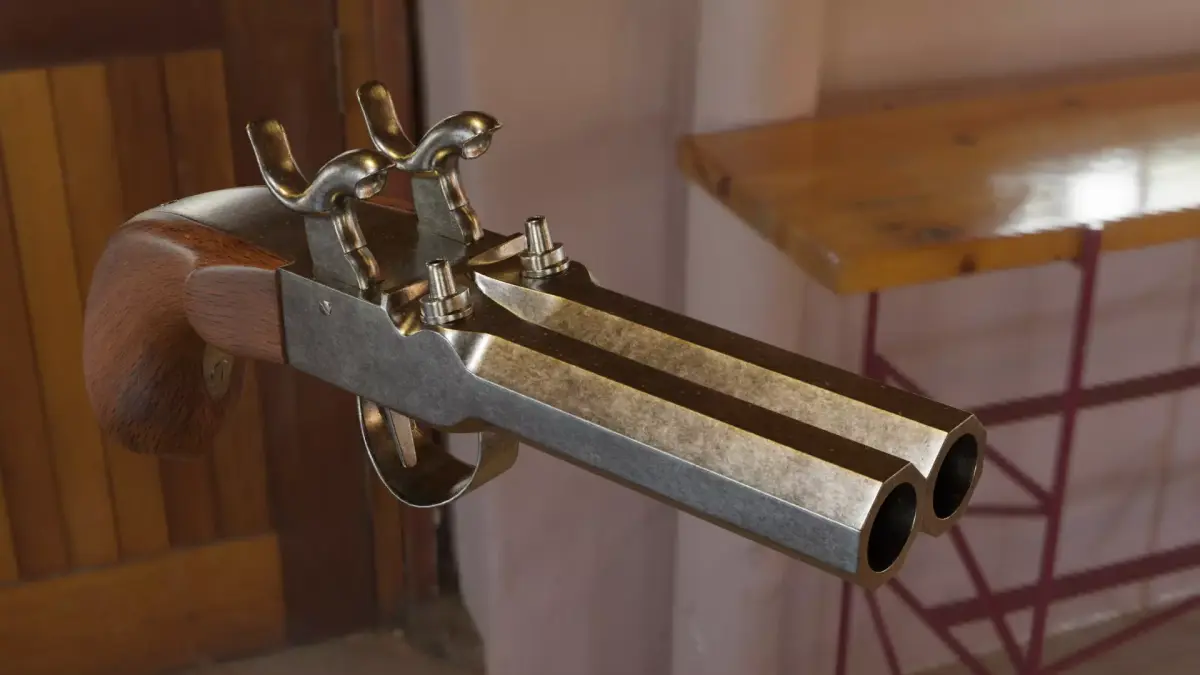 Double Barrel Derringer 3D model