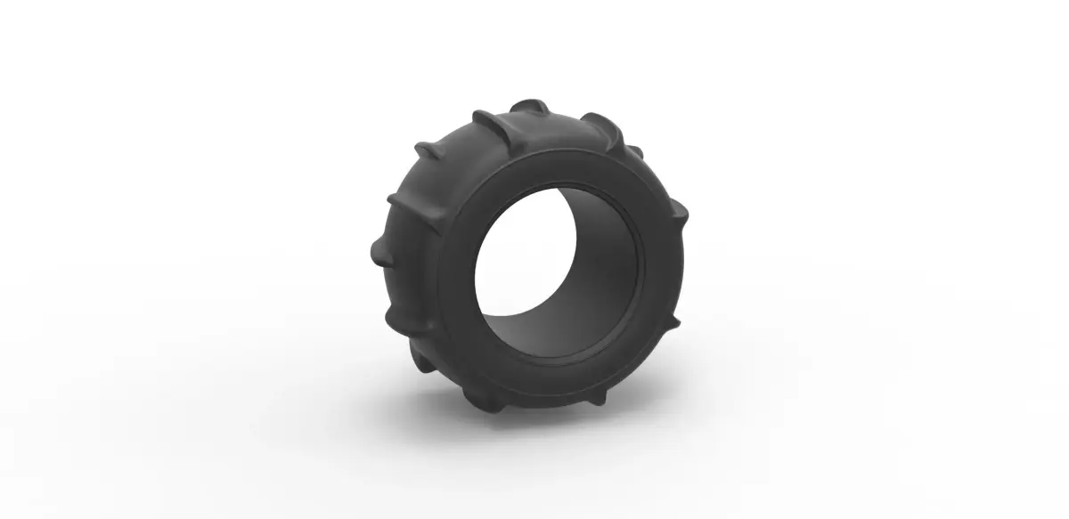 Dune buggy rear tire 11 Scale 1 to 25 3D print model