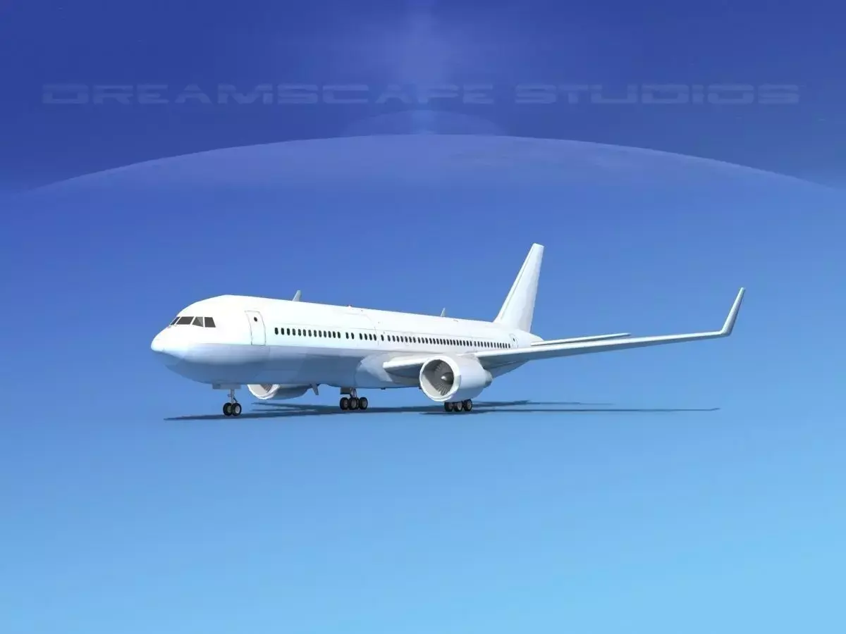 Boeing 767-300 Unmarked 1 3D model