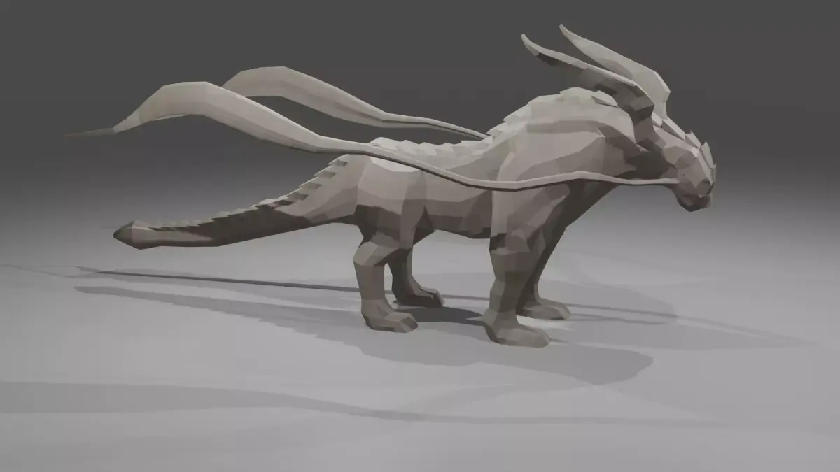Animal dinosaur Low-poly 3D model