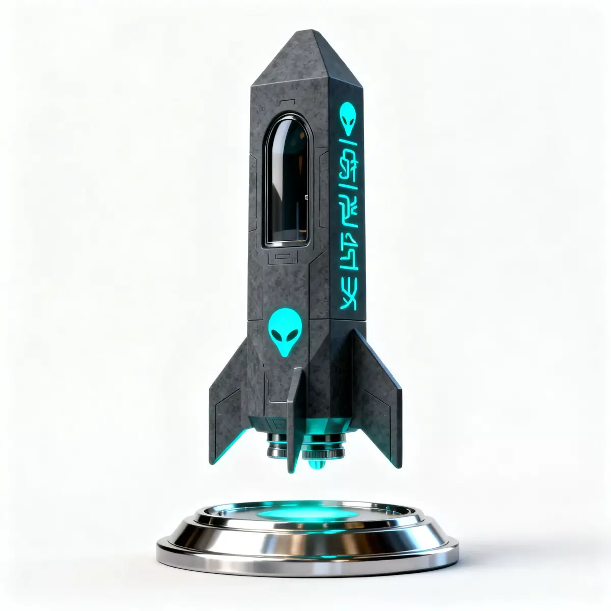 Realistic Sci Fi Alien Rocket 3D Model Low-poly 3D model