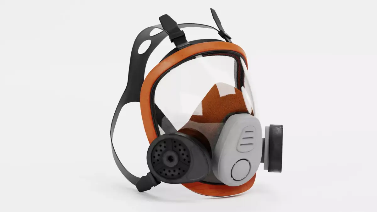 Gas Mask - Full-Face Protective Respirator 3D model