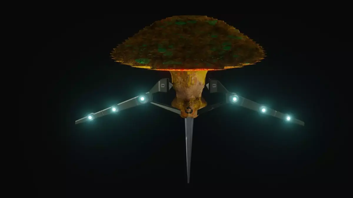 Fluing fly agaric and Fox  Free low-poly 3D model