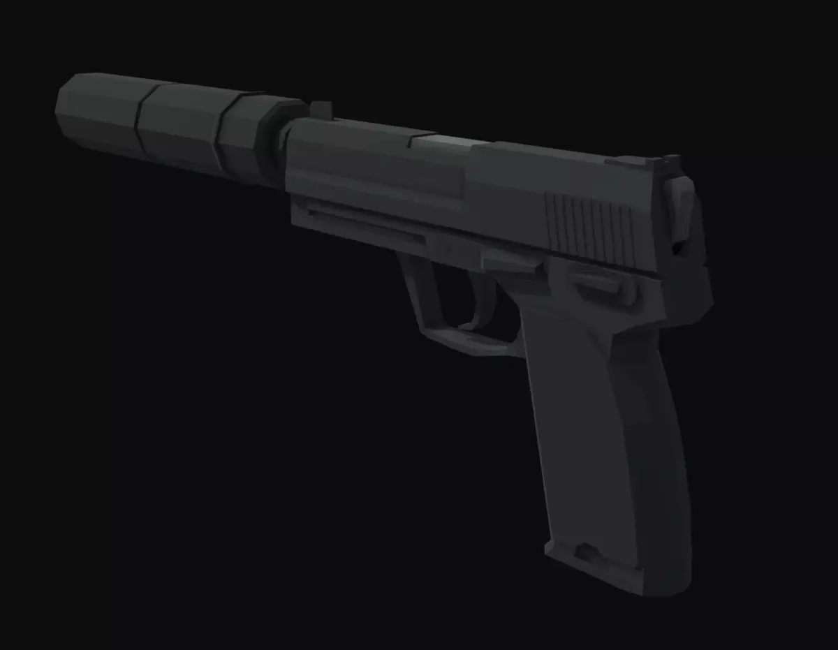 USP-S Low Poly gun Low-poly 3D model