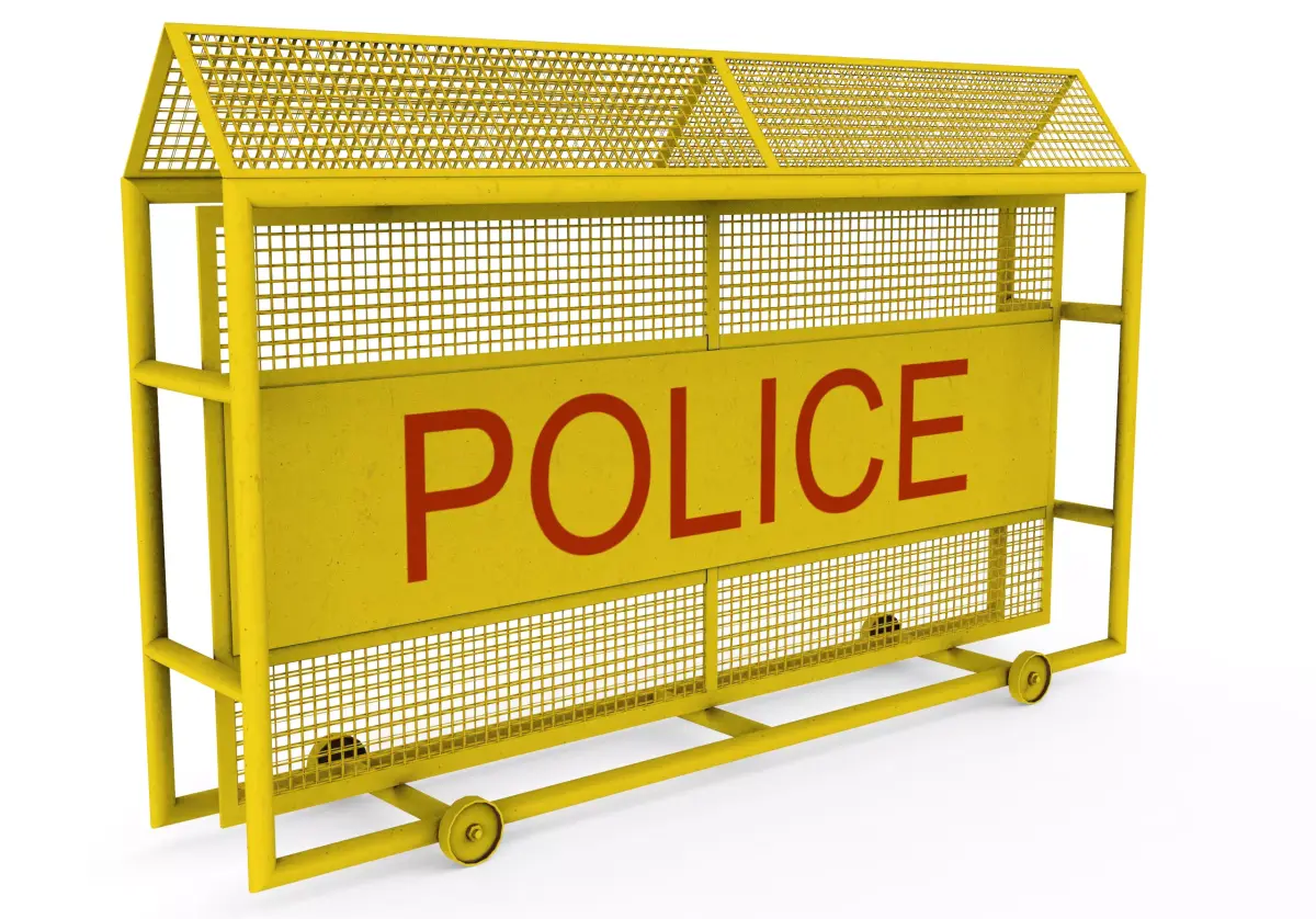 Traffic Barricade Low-poly 3D model purchase