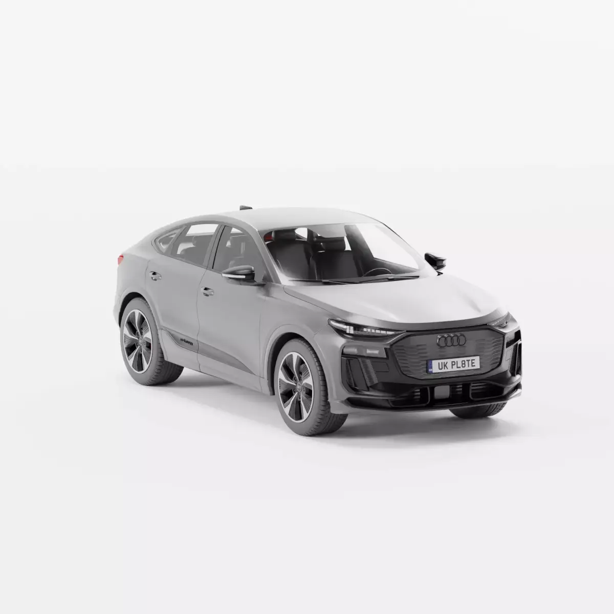 Audi Q6 Sportback E Tron 2025 Free low-poly 3D model