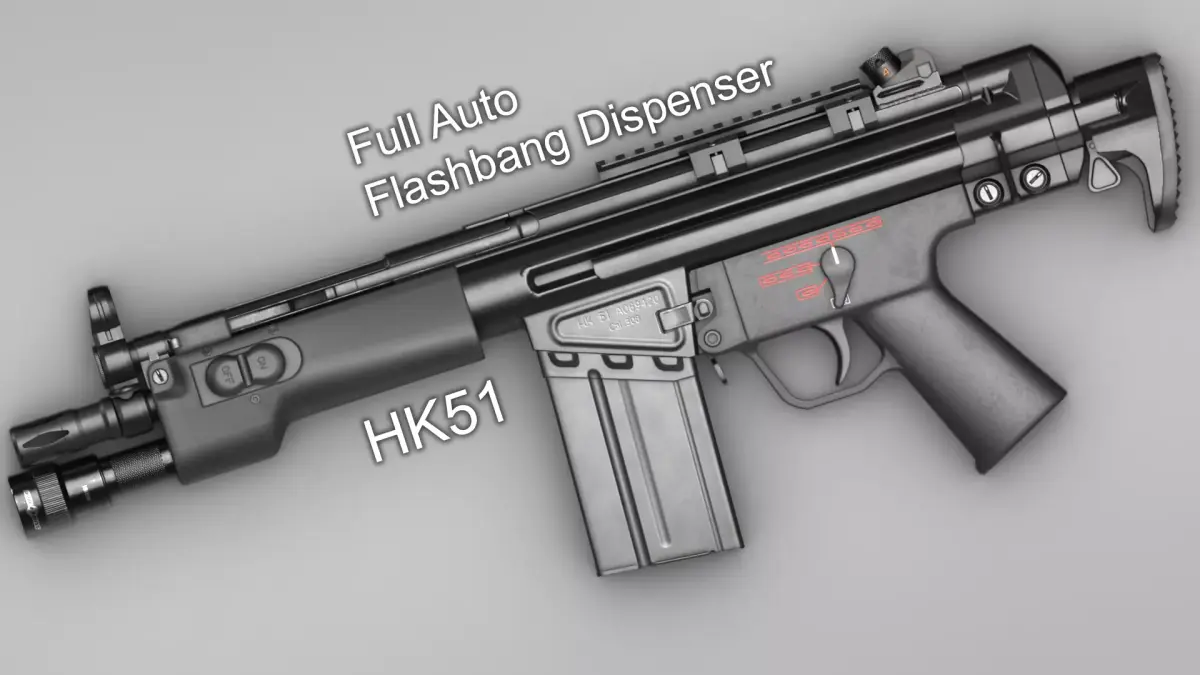 Fleming Firearms HK51 - PDW Carbine Pack - Game Asset Low-poly 3D model
