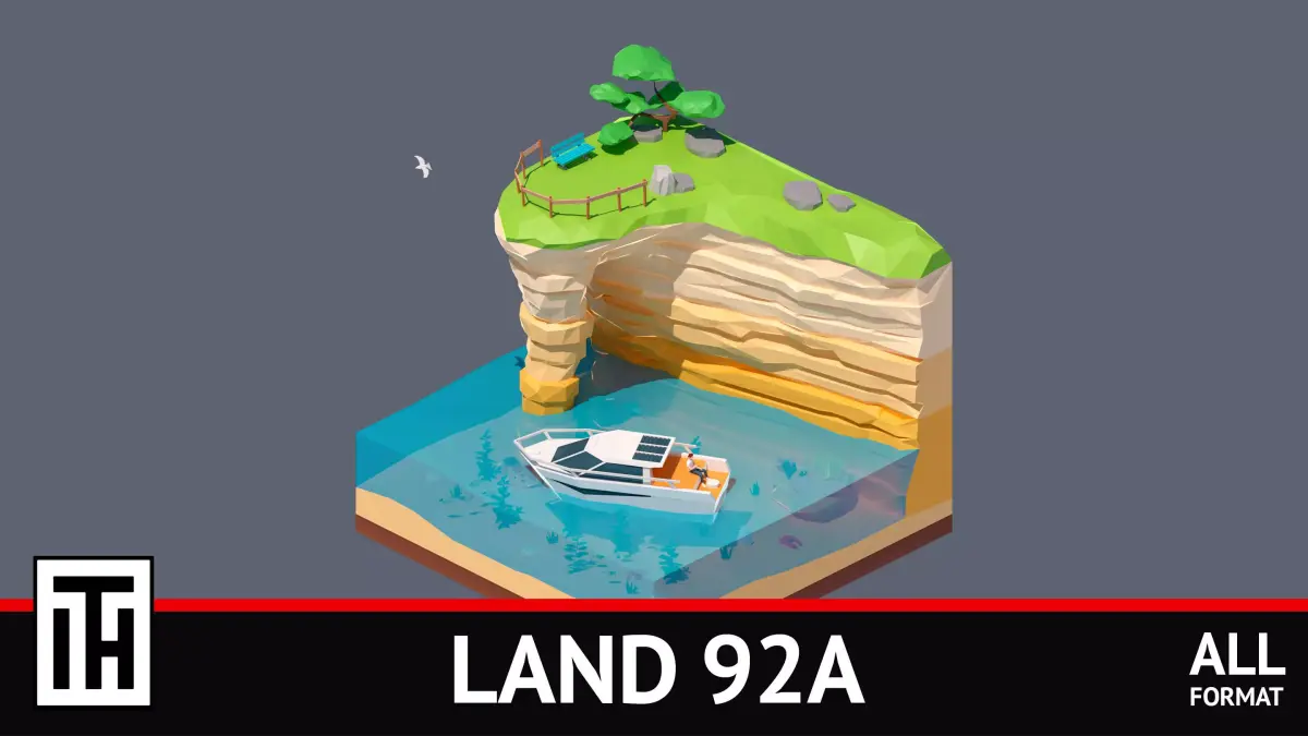 land 92A Low-poly 3D model