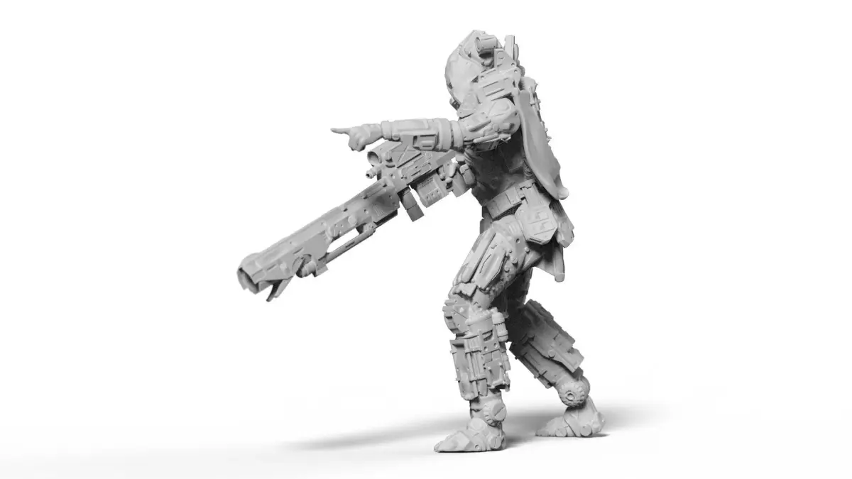 Scifi Marksman Sniper Rifle miniature  3D print model
