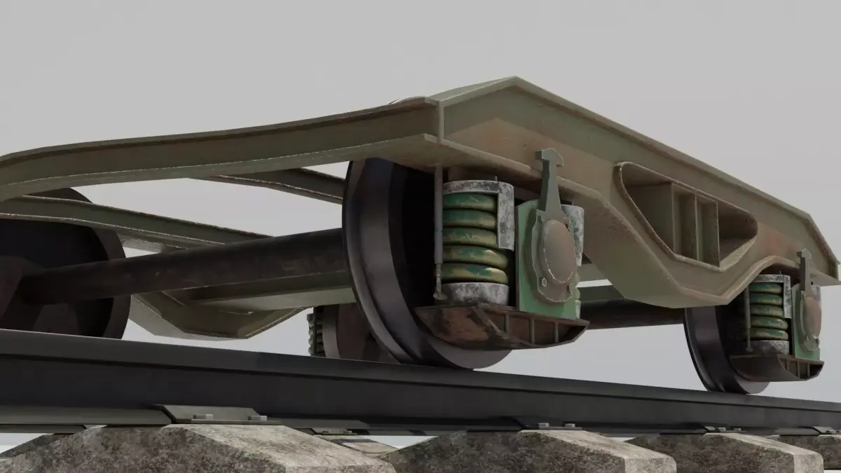 Train axis 3D model Low-poly 3D model