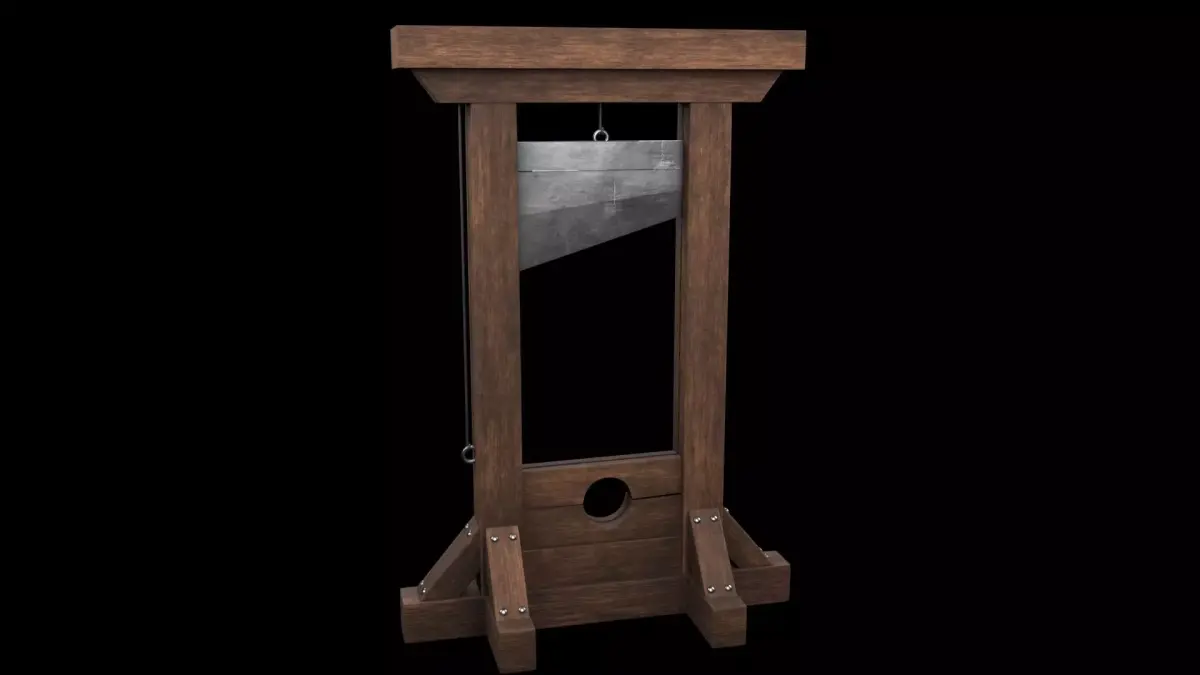 3d model Medieval guillotine Low-poly 3D model