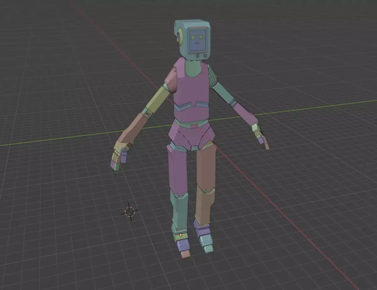 stray companion bot Low-poly 3D model