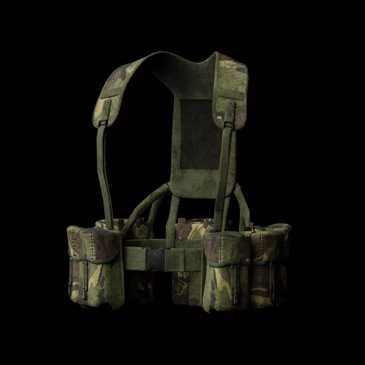 British Armed Forces - PLCE Personal Load Carrying Equipment Low-poly 3D model
