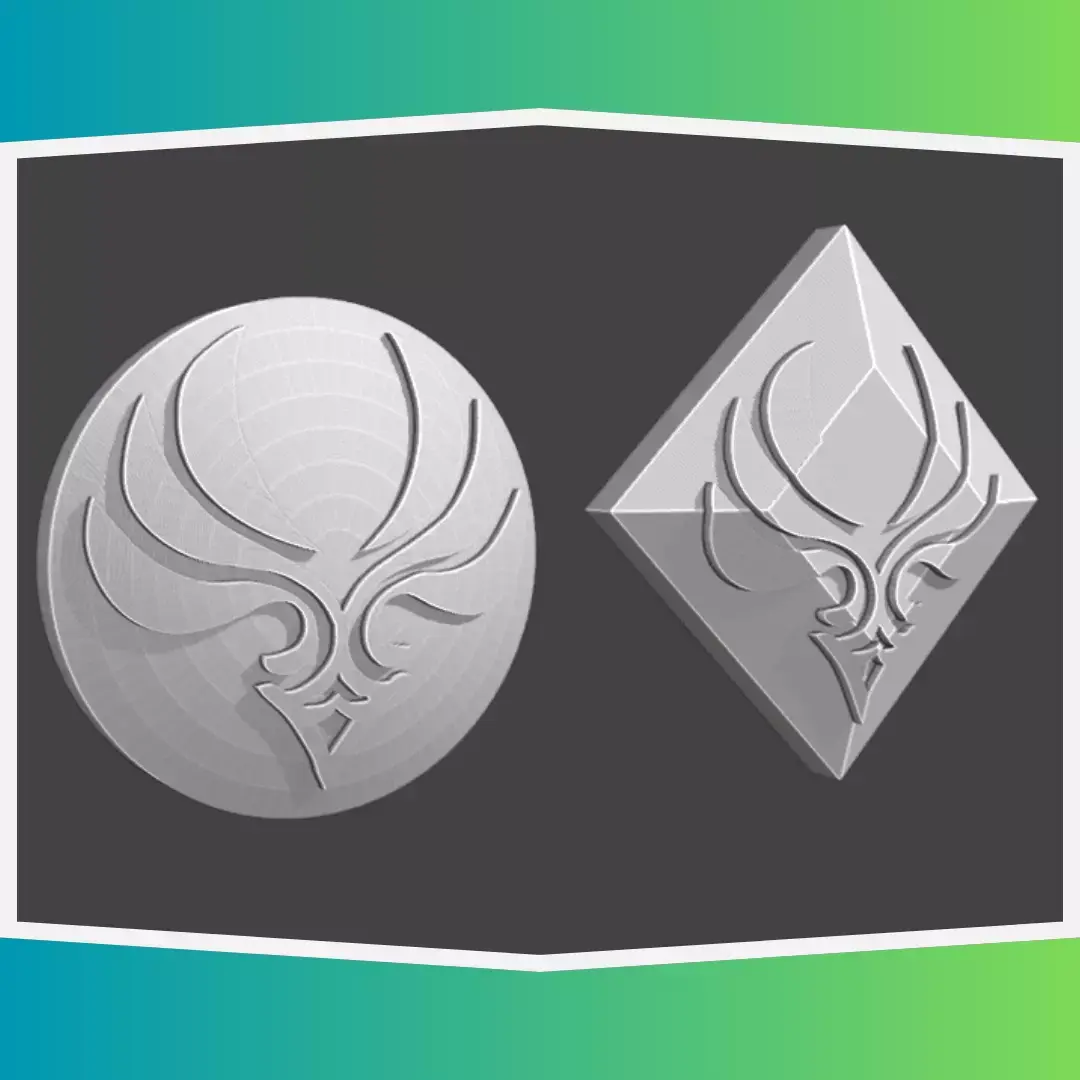 Anemo element - Vision rune 3D print model