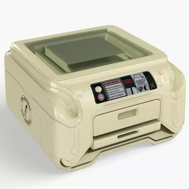 White Inkjet Printer 3D model