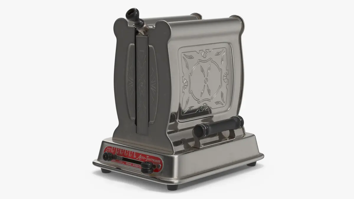 Auto-Toastmaker Vintage Side Load Toaster Chrome 3D model