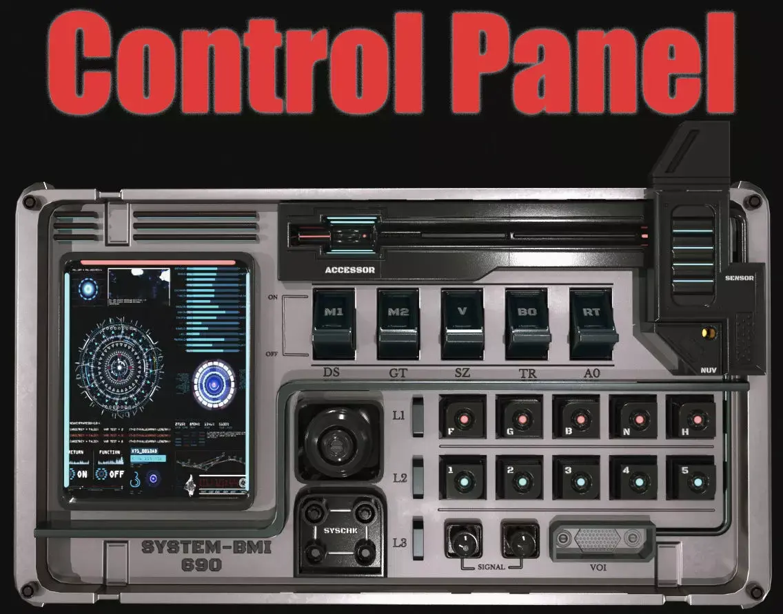 control panel 3D model order