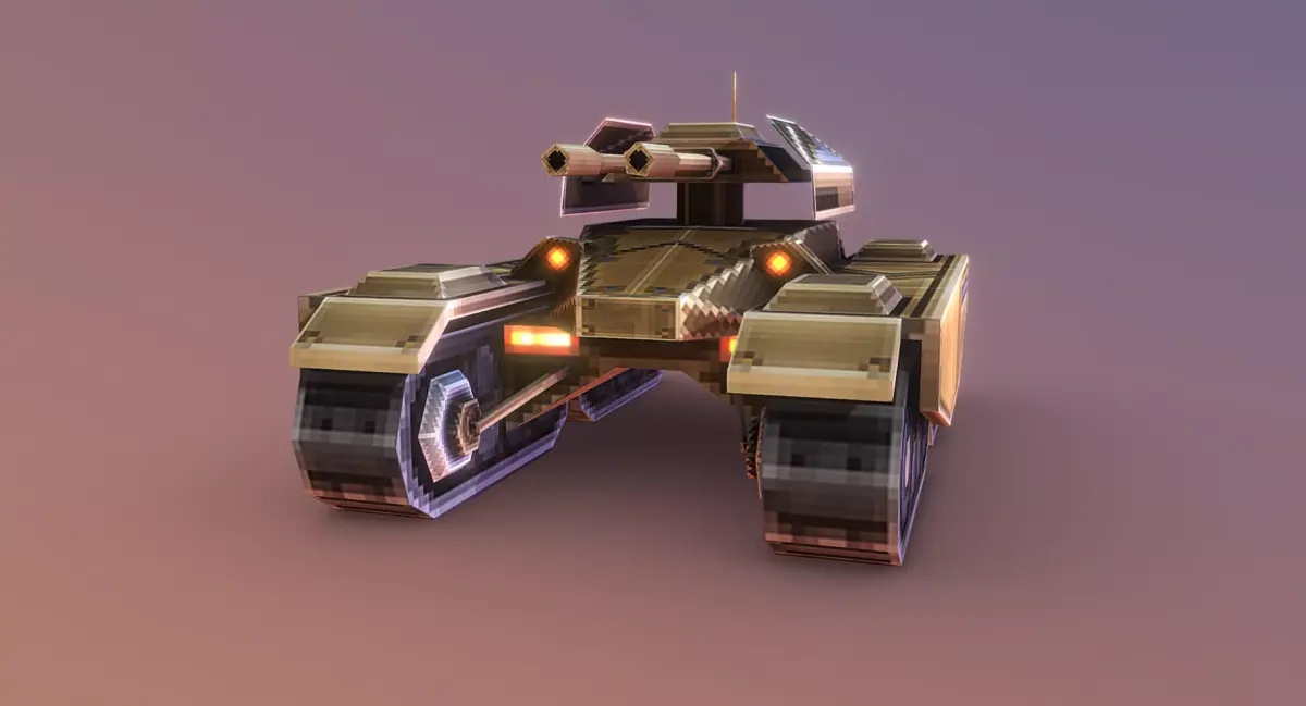 SCRAPDOG Dune Dozer tank Low-poly 3D model