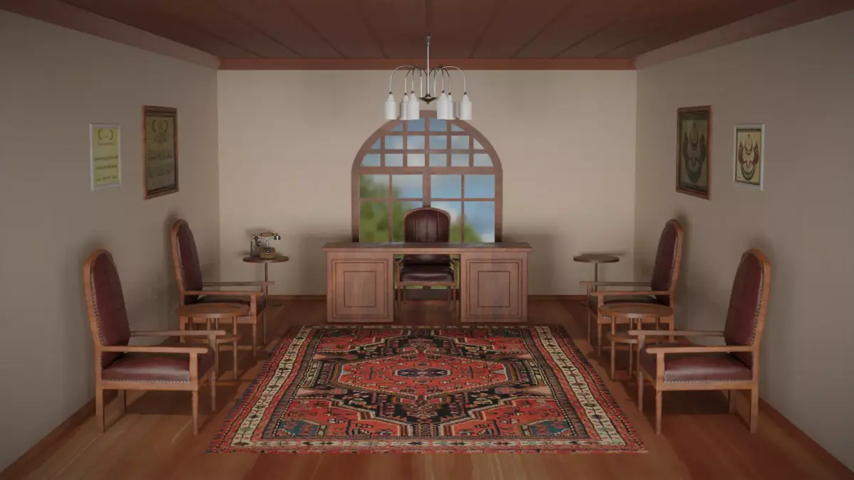 Mustafa Kemal Ataturk Private Office 3D model