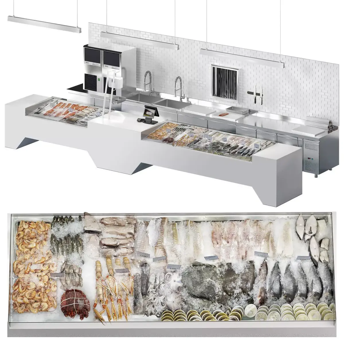 Fish store 3D model