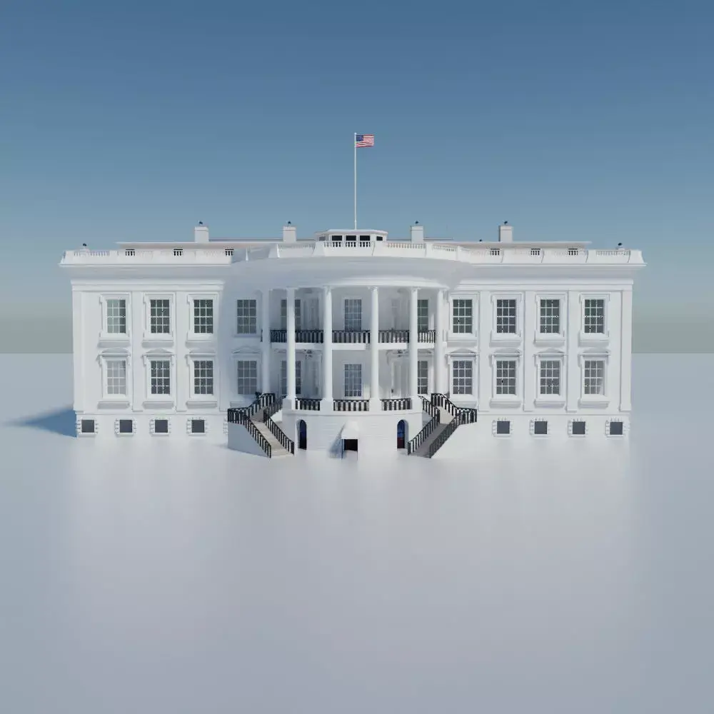 The White House Washington 3D model