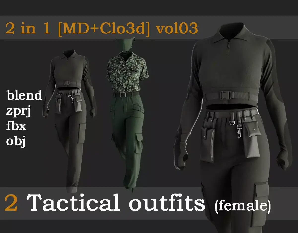 2 Tactical outfits vol03 3D model