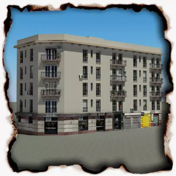 Building apartment Low-poly 3D model order