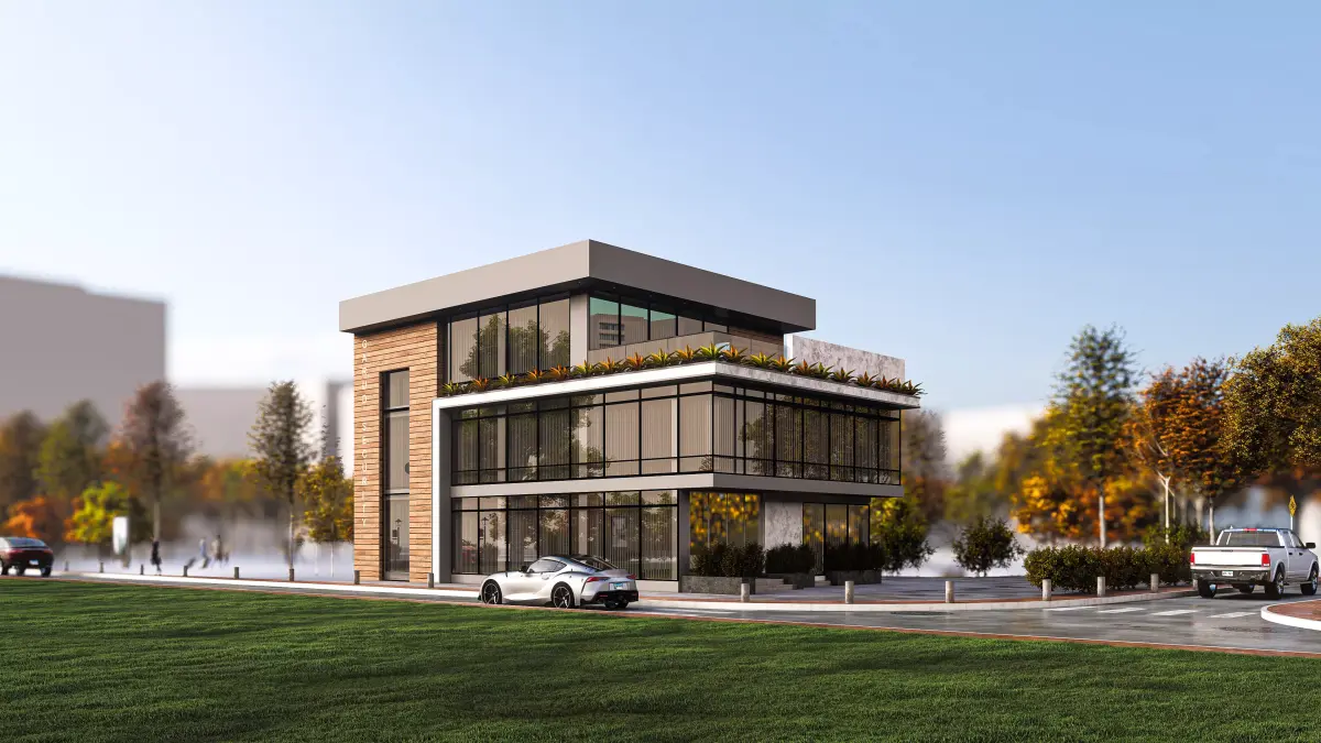 Modern Corporate Office Building 3D model
