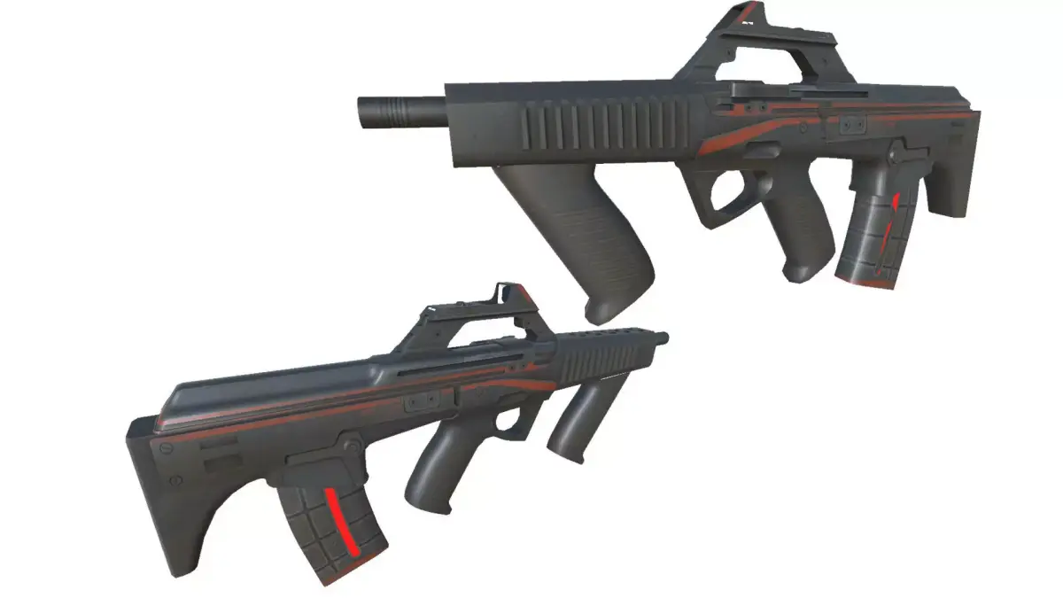 53-Fazertron-gun model 3d game ready model Low-poly 3D model Low-poly 3D model