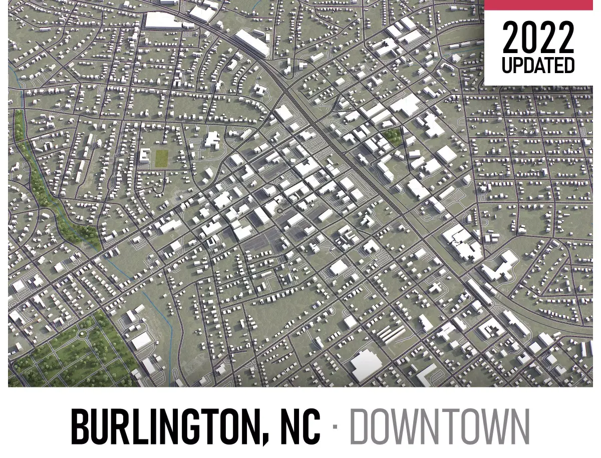 Burlington Low-poly 3D model purchase