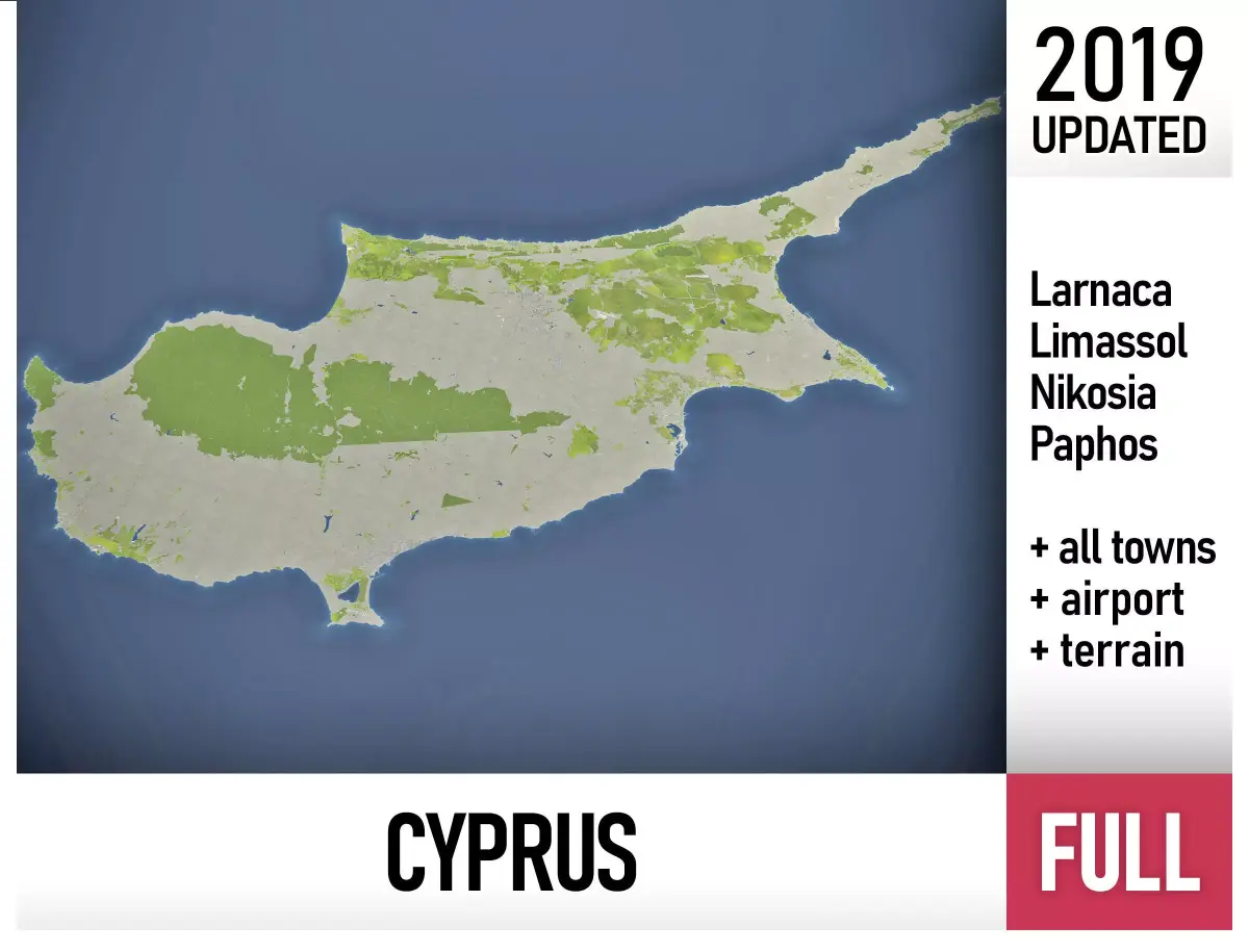 Cyprus - full country - and cities 3D Model Pack purchase