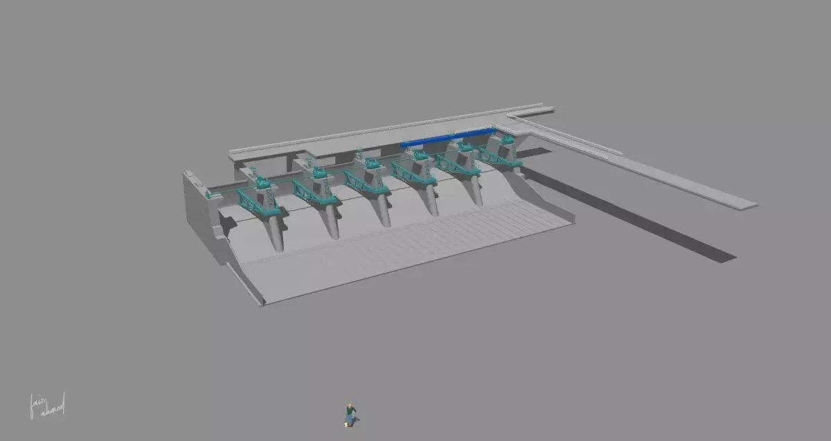 kerala dam 1 detailed 3D model