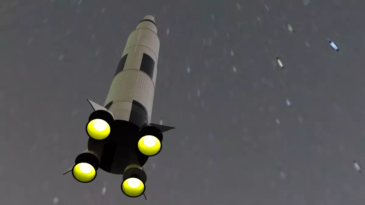 Saturn V Spaceship Free 3D model