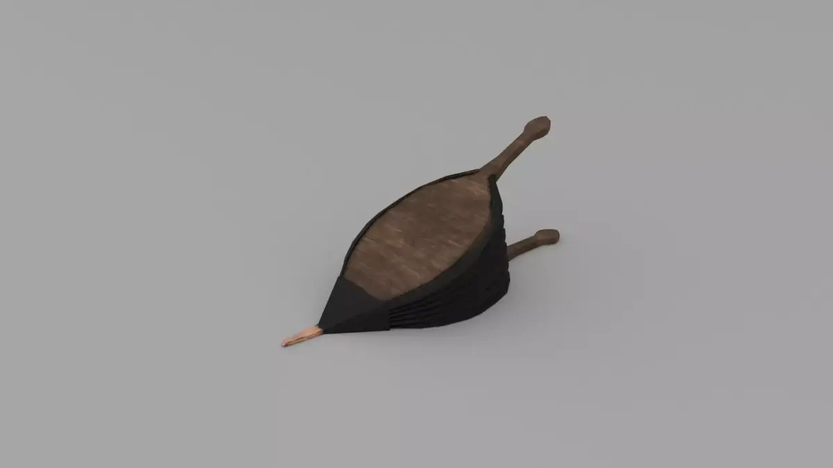 Bellows leaf Low-poly 3D model