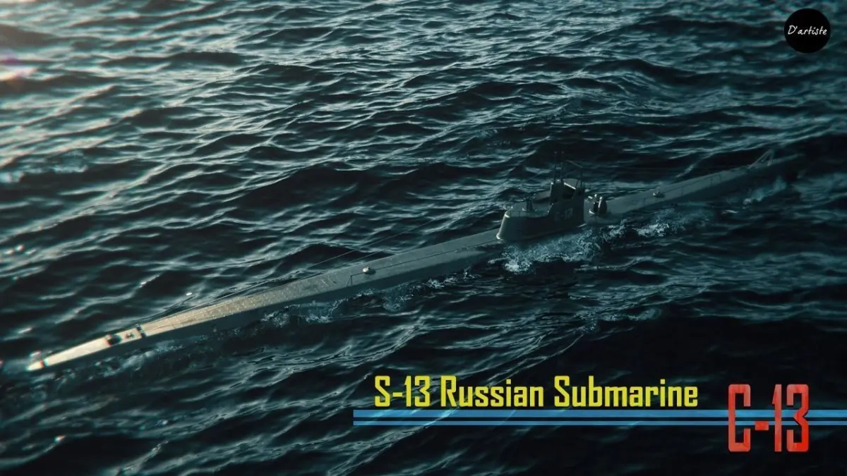 Soviet submarine S-13 C-13 1945 Low-poly 3D model