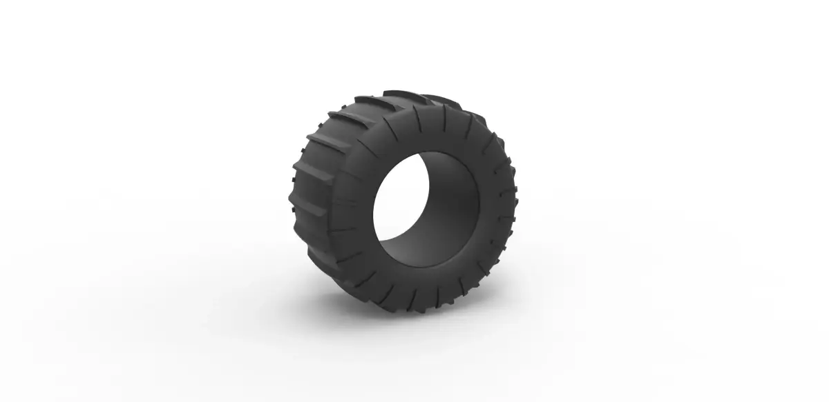 Dune buggy rear tire 23 Scale 1 to 25 3D print model
