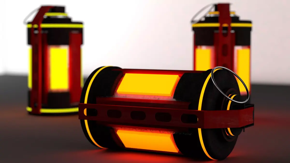 SCI-FI BOMB GRENADE EXPLOSIVE  Low-poly 3D model