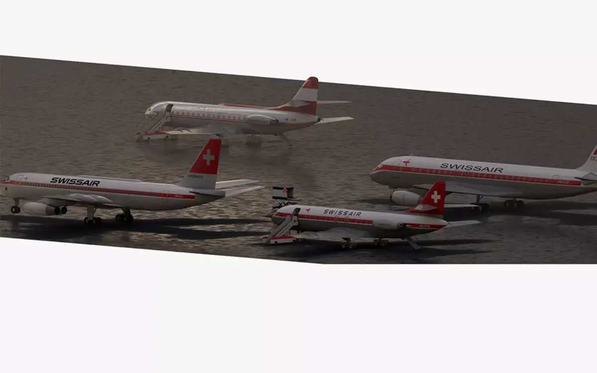  CARAVELLE 1A CORONADO CV 990 DC-8 62 DC-8 53 3D model