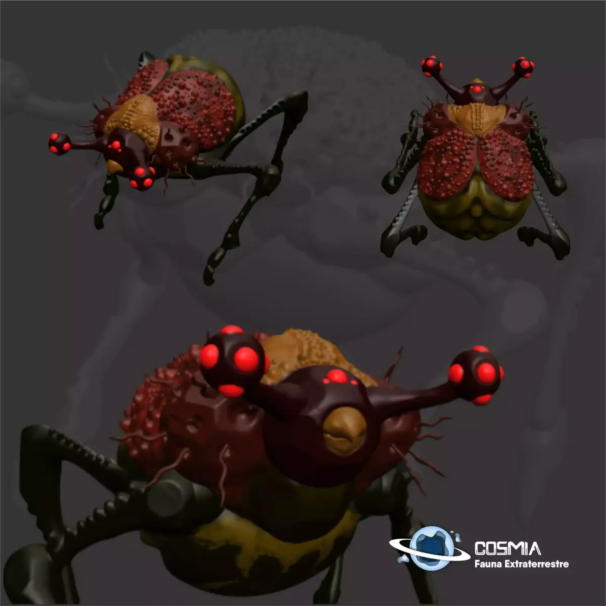 Biolumiscens Pedrorium - A creature created by Jonas Pedroza  Low-poly 3D model