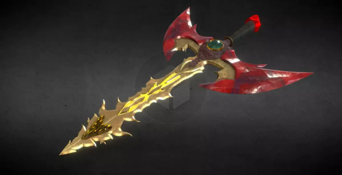 Demonic Sword Low-poly 3D model buy