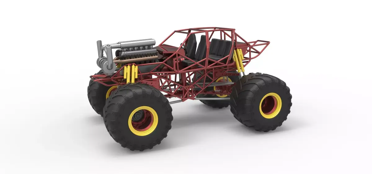 Monster truck base Version 3 Scale 1 to 25 3D print model