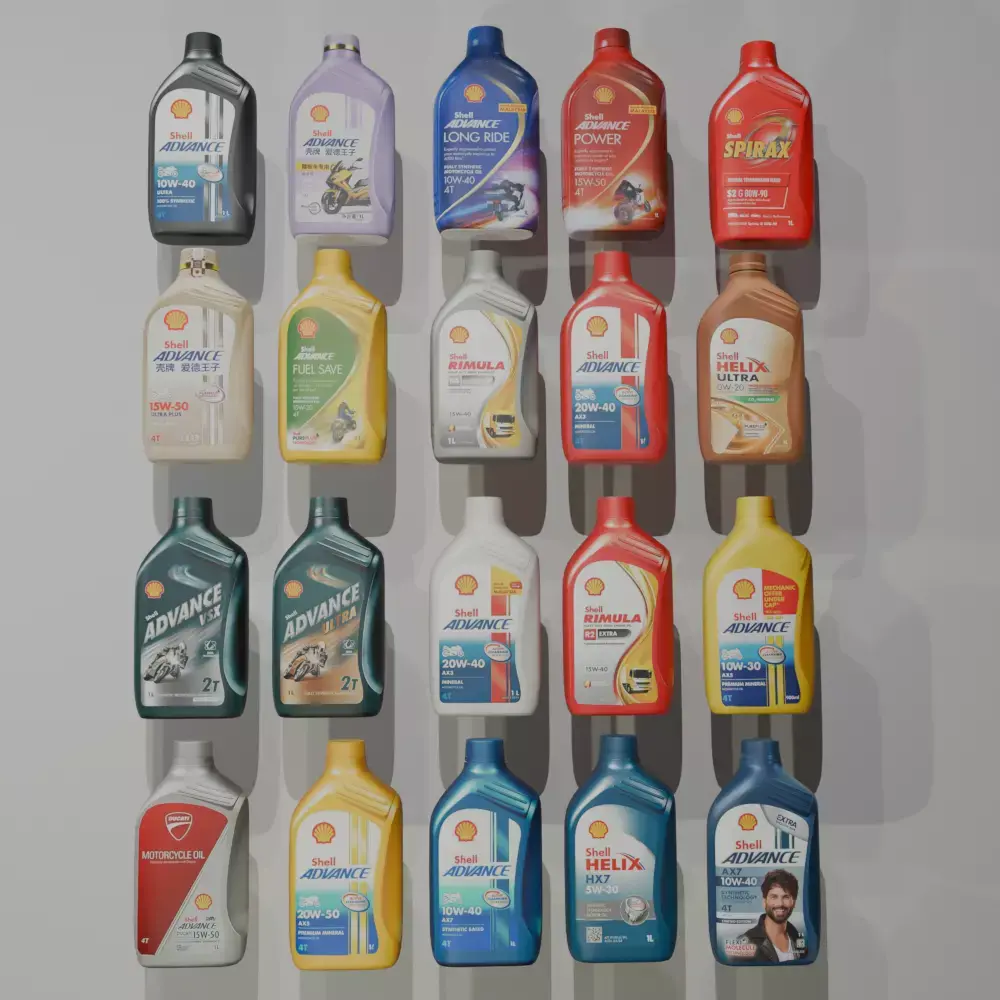 Shell Engine Oil Low-poly 3D model