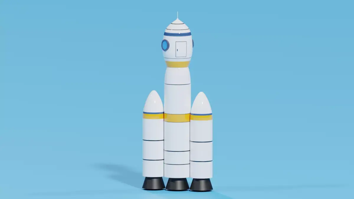 Cartoon Space Rocket 3D model purchase