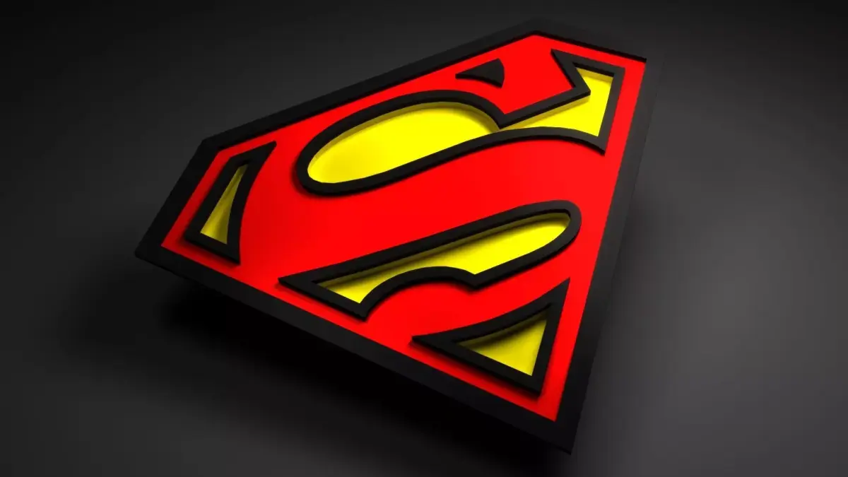 superman logo animated Low-poly 3D model