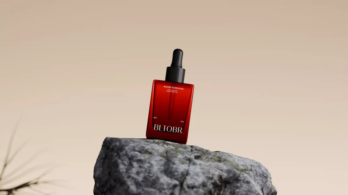 Cosmetic Dropper Bottle Mockup Set - Glass Serum Vials 3D model