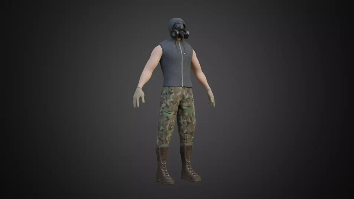 Soldier free model Free low-poly 3D model
