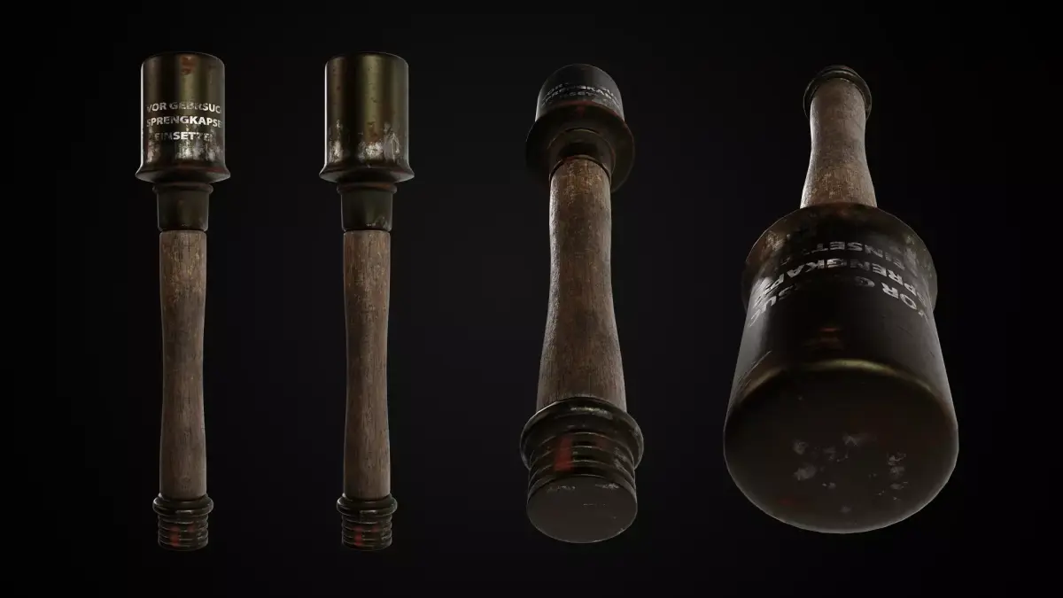 German Potato Masher realistic game asset Lowpolygon  Low-poly 3D model