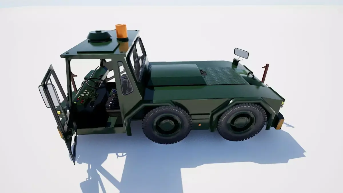 Airport Ground Tractor Low-poly 3D model