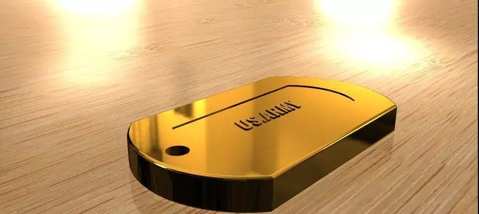 US ARMY dog tag 3D print model