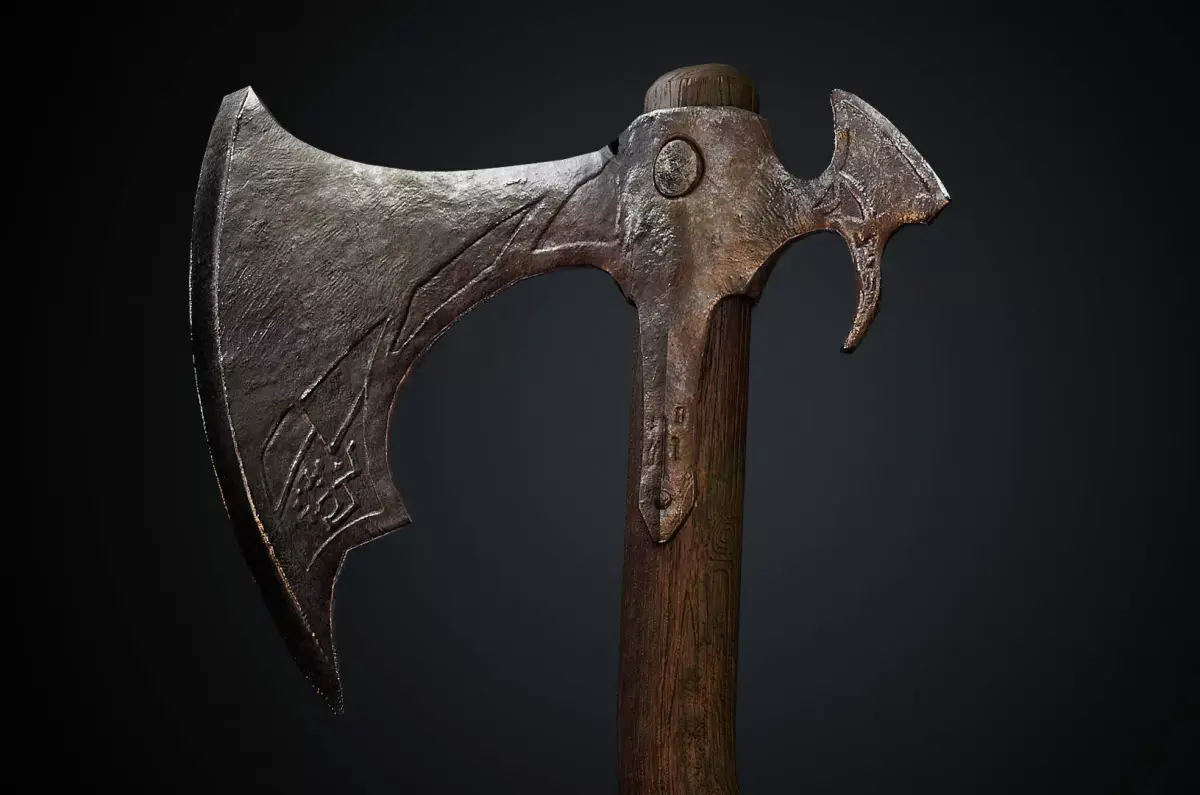 Medieval Axe Low-poly Game ready Low-poly 3D model